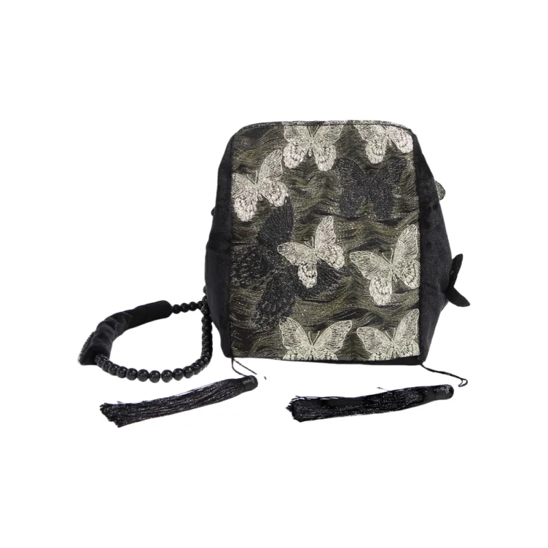 NOMK Nylon Shoulder Bag, Crossbody Bag Regular Women's Black-0