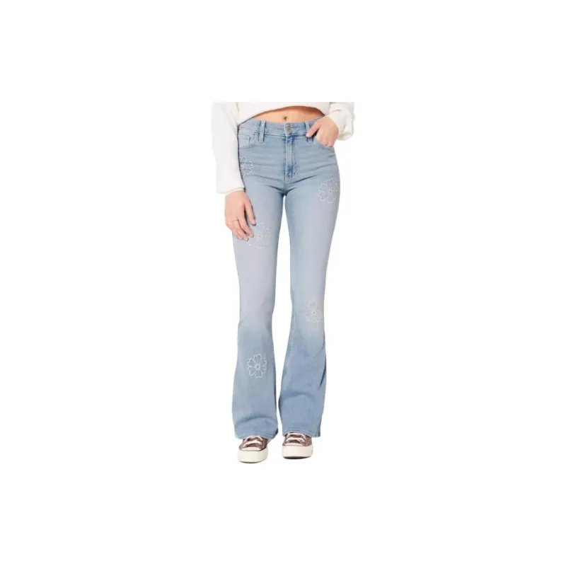 Hollister Jeans Women's Light-Coloured Wash-3