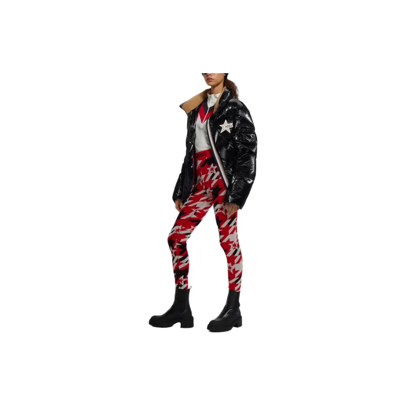 HUGO BOSS x PERFECT MOMENT Collaboration Virgin-Wool Leggings With Branding Leggings Women's Red-1