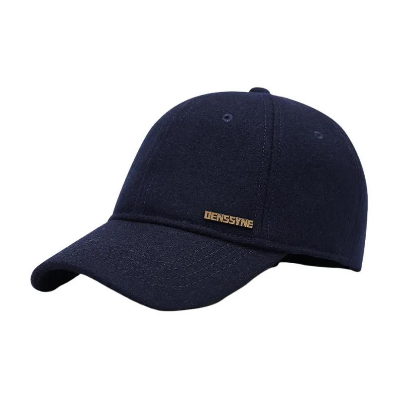 DENSSYNE Woolen Baseball Caps Men's Black/Navy Blue/Dark Grey-4