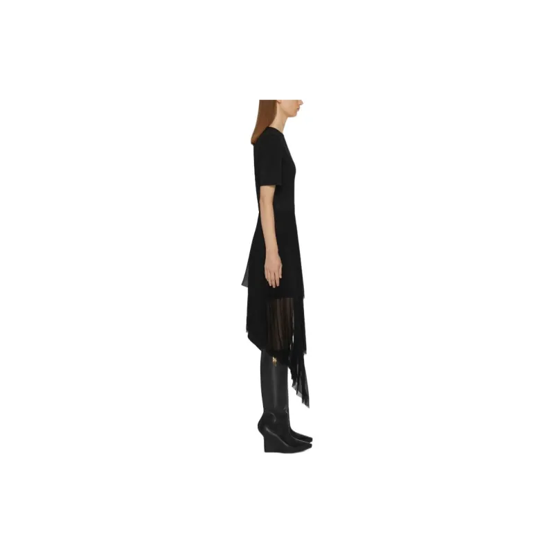 Givenchy Asymmetric Pleated Midi Dress-2