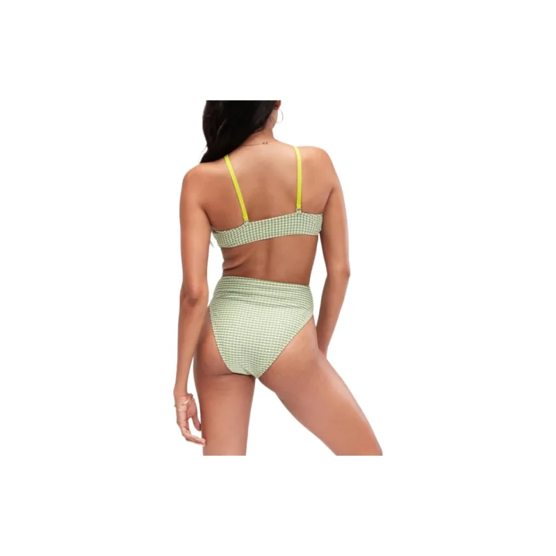 Speedo FLU3NTE Gingham Cut Out Swimsuit One-piece Swimsuit Women's Green-3
