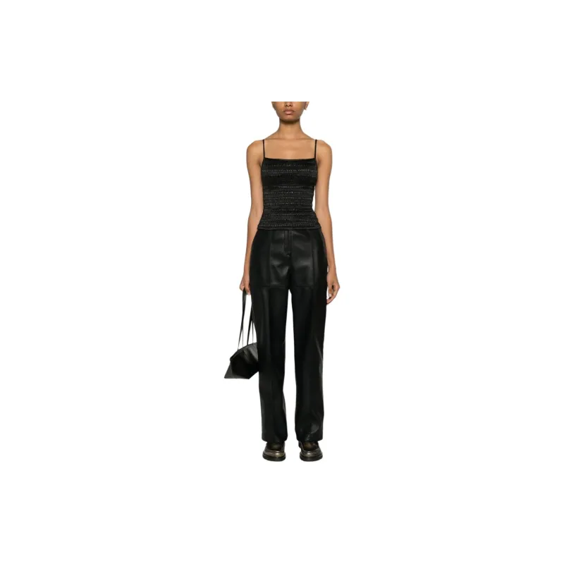 NANUSHKA Ruched Square neck Top-1