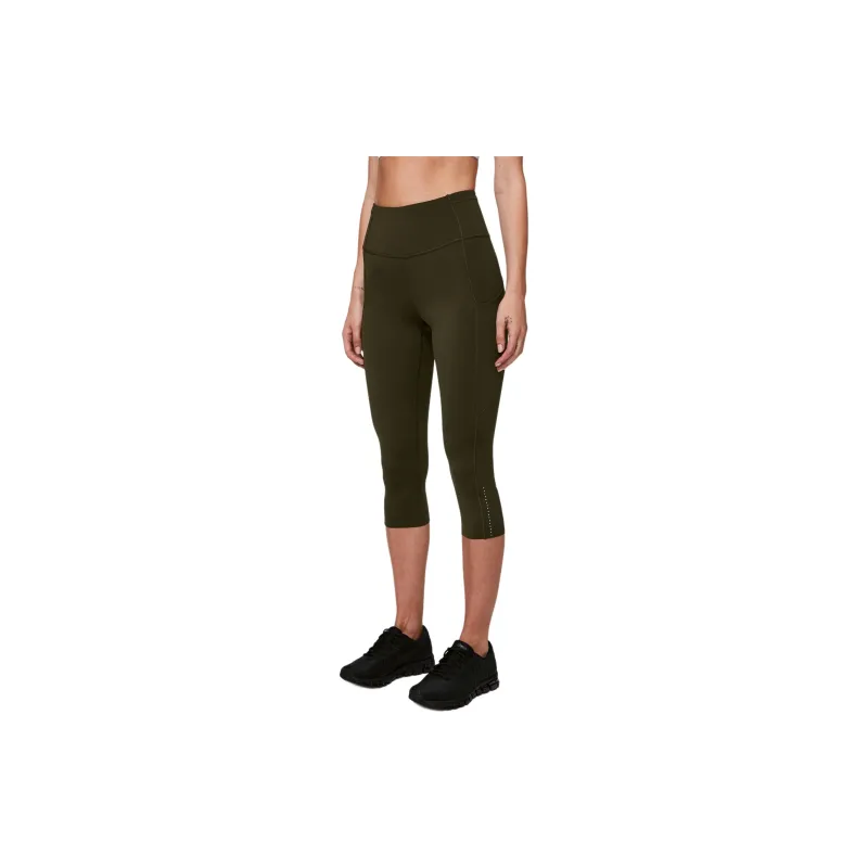 Lululemon Fast And Free Casual Pants Women's Dark Olive Green-3