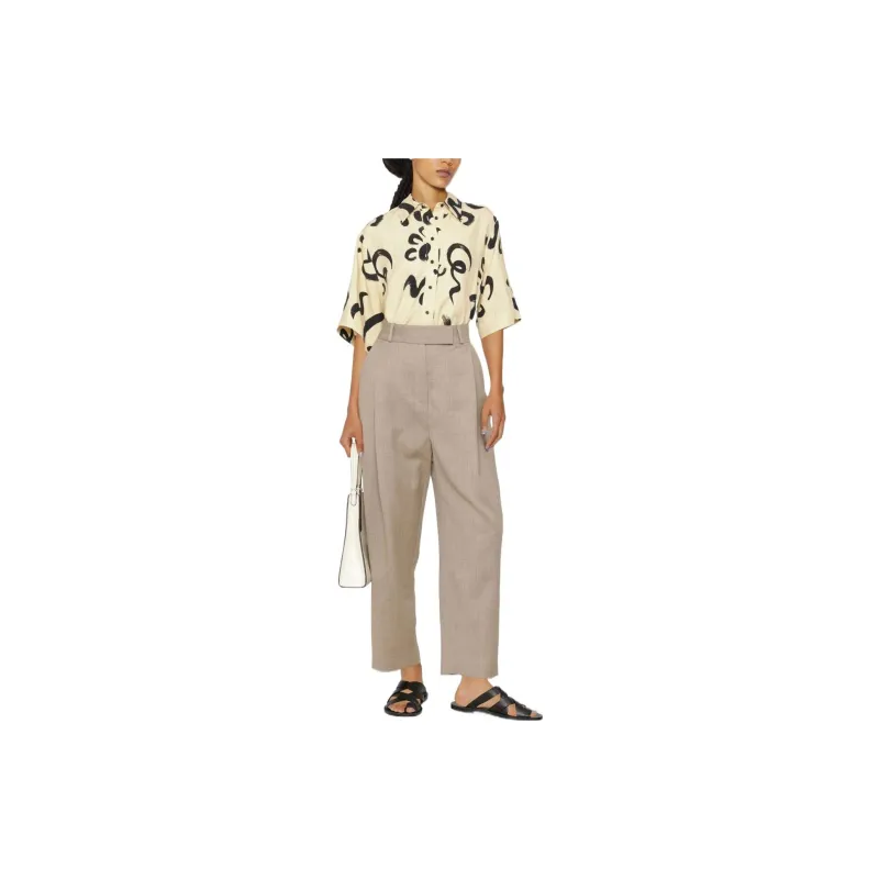 TOTEME Deep Pleat Wool Trousers-1