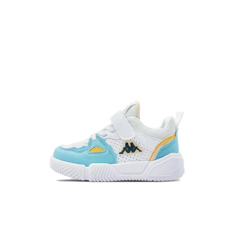 KAPPA KIDS Slip Resistant, Lightweight, And Breathable Kids Lifestyle Shoes White Blue Kids'-0