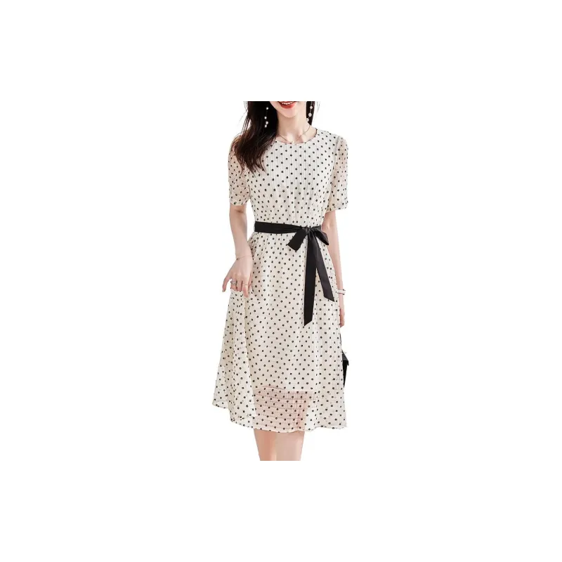 Dme Short Sleeved Dresses Women's White-3