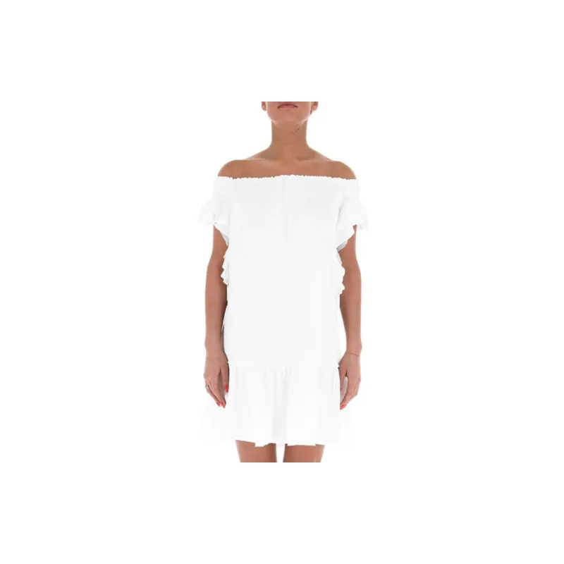 RED VALENTINO Short Sleeved Dress Women's White-1