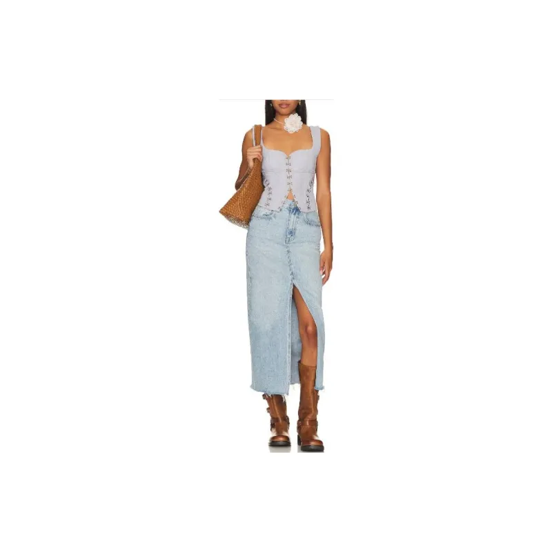 FREE PEOPLE Tank Tops Women's Blue-1