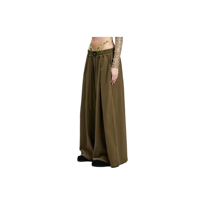 PALM ANGELS Logo-patch Jersey Palazzo Pants-3