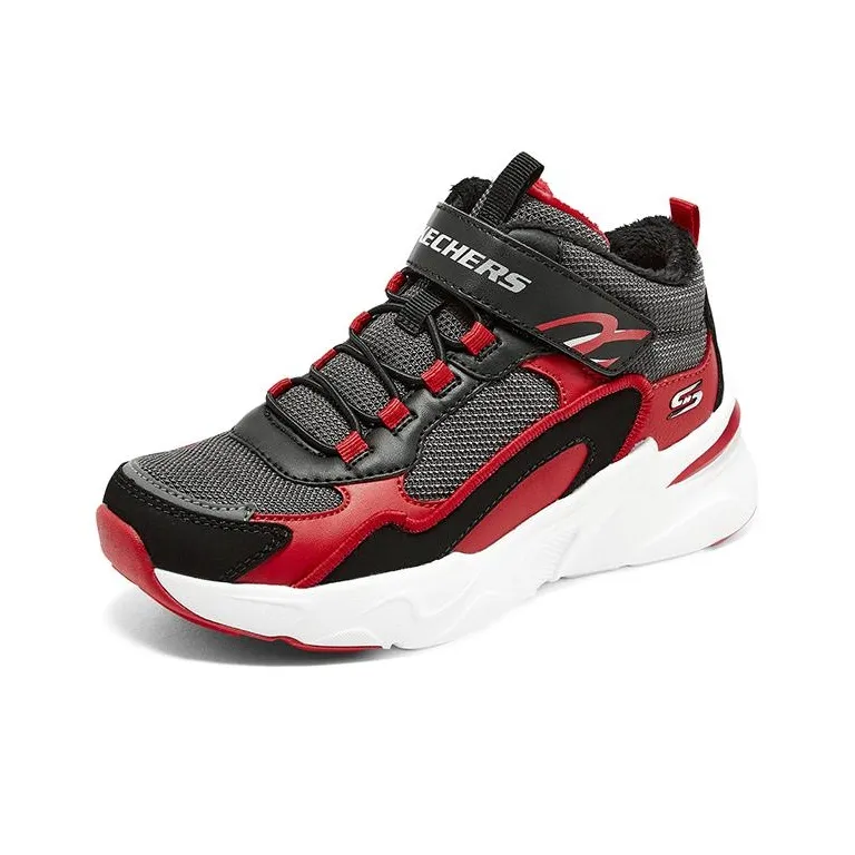 Skechers Bobs Bamina Anti Slip, Slip Resistant Kids Lifestyle Shoes Black Red Teenagers-2