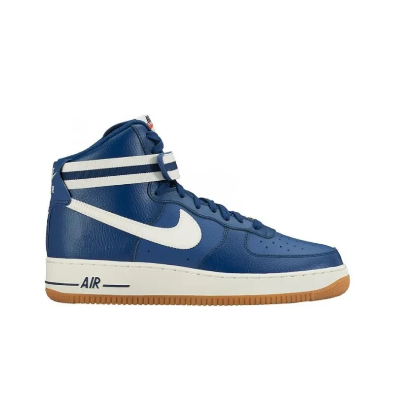 Nike Air Force 1 High '07 Anti-Slip Wear-Resistant High-Top Skateboard Shoes Unisex Blue White-1