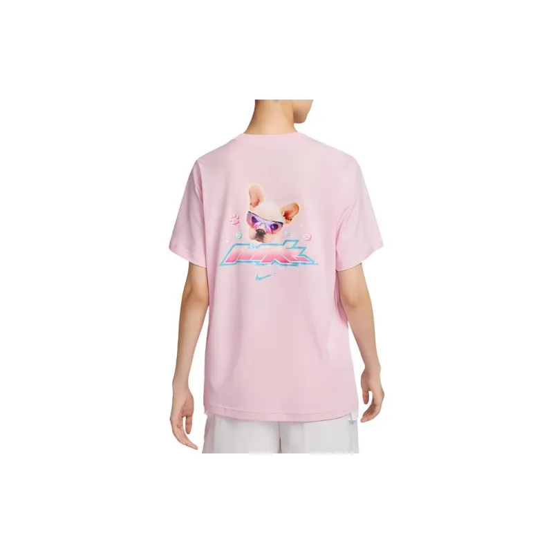 Nike Sportswear Essential Women's Loose Fit Cotton T-Shirt Pink-2