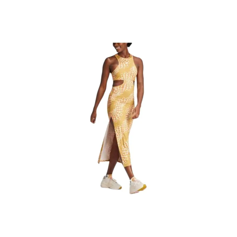 Adidas ADIDAS X FARM RIO Sleeveless Dress Women's Victory Gold/Chalk White-1