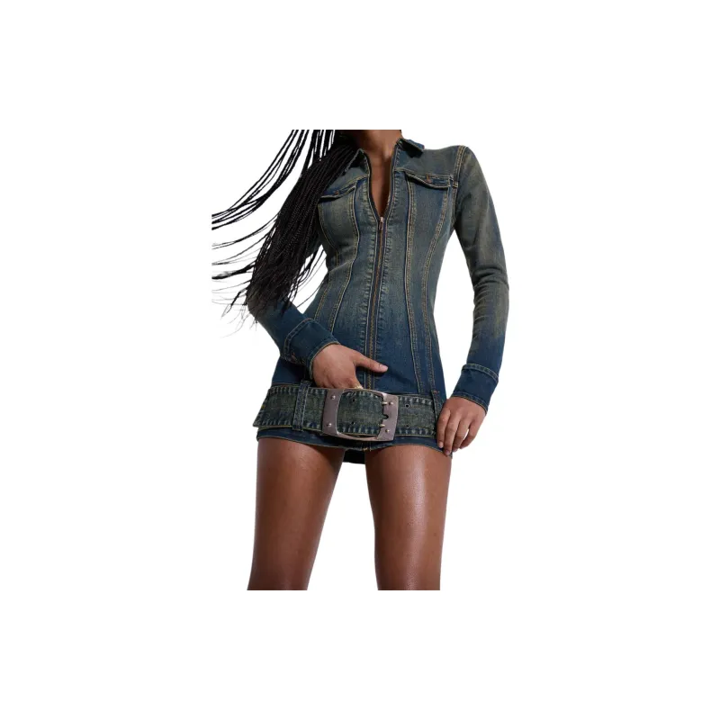 Jaded London Long Sleeved Dresses Women's Dark Blue-4