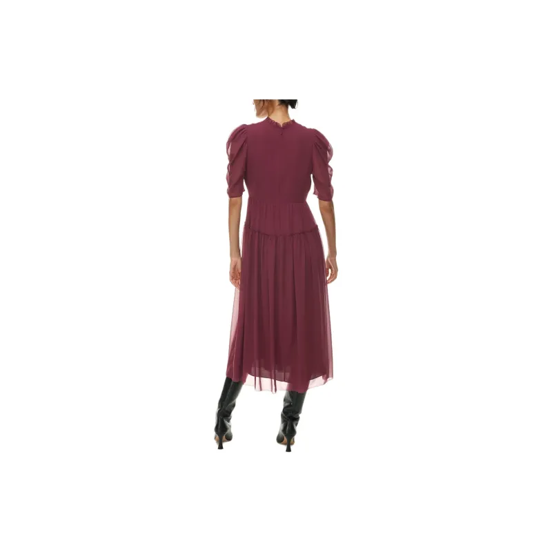 ARITZIA Wilfred Parlour Dress Short-Sleeved Dresses Women's Spiced Burgundy-3