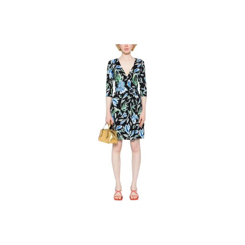 DVF Diane Von Furstenberg Julian Silk Wrap Dress-1