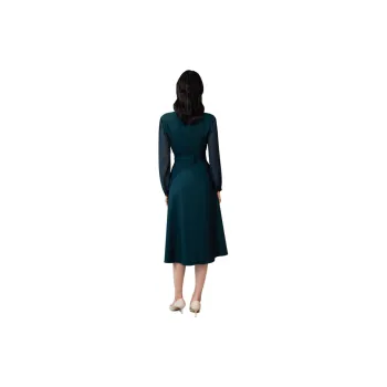 BBLLUUEE Long Sleeved Dress Women's Turquoise