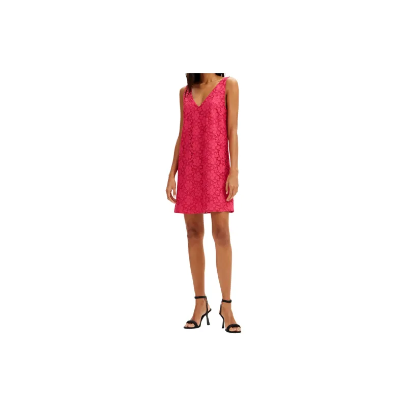 Desigual SS24 Sleeveless Dress Women's Red-2