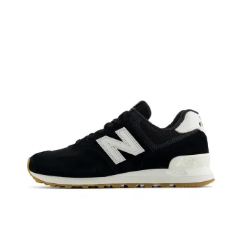 New Balance 574 Black White Gum Brown