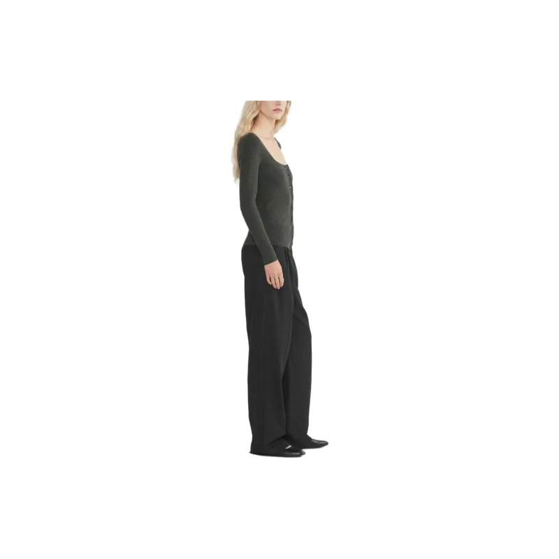 ARITZIA Wilfred Lafleur Cardigan Knitwear Women's Heather Charcoal/Stone Phoebe Zhennan Charcoal-3