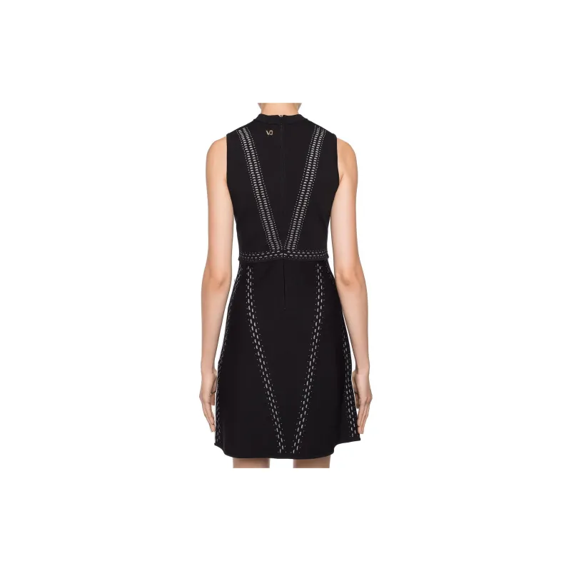 VERSACE Sleeveless Dresses Women's Black-3