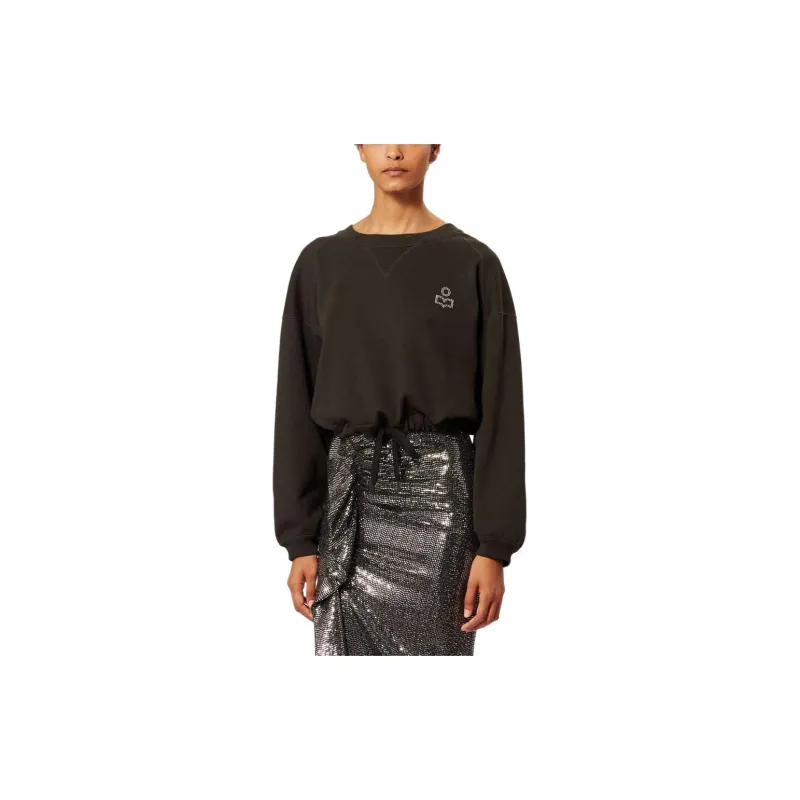 ISABEL MARANT ETOILE Margo Flocked logo Sweatshirt-2