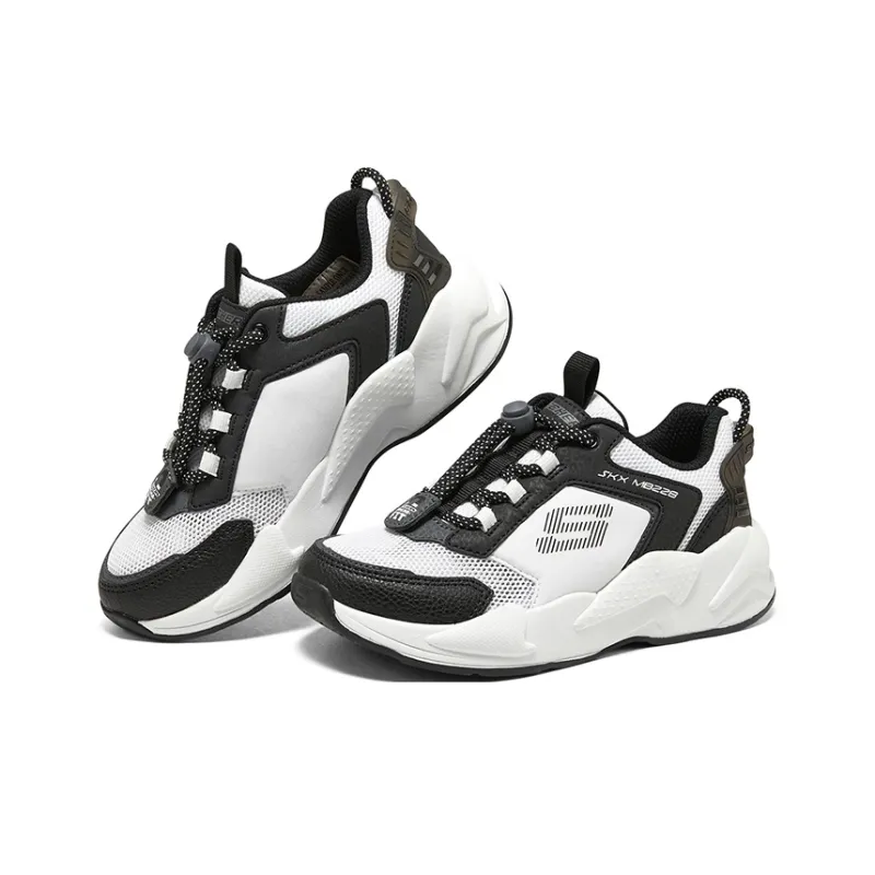 Skechers Ultrasurge Slip Resistant Cushioning Abrasion Resistant Low Top Kids' Running Shoes White Black Teenagers-2