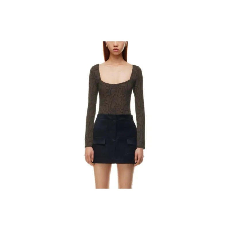 ARITZIA Bodysuits Women's Coffee Bean/Black/Coffee Bean/Black-2