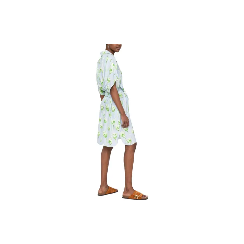 KENZO Short Sleeved Dresses Women's Light Blue-3