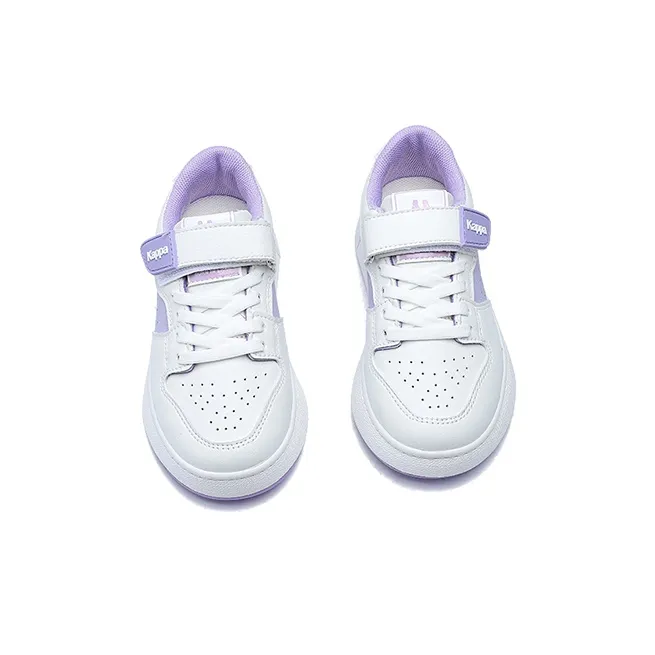 KAPPA KIDS Slip Resistant Low Top Skateboard Shoes Beige White Purple Kids'-3