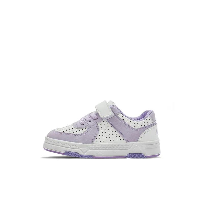 KAPPA KIDS Anti Slip Wear Resistant Low Top Kids' Skateboarding Shoes Beige White Purple Kids'-0