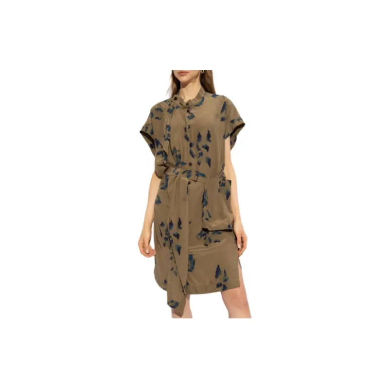 Lemaire Floral Printed Asymmetric Sleeveless Dress-1