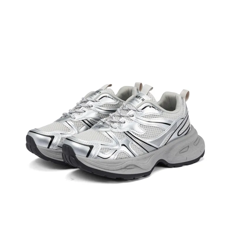 RENBEN Lightweight Height Increasing Low Top Chunky Sneakers Women's-2
