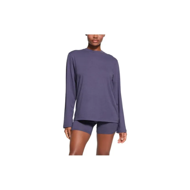 SKIMS FW23 Drop Shoulder Sleeve T Shirt Women's Sleet/Rain With Snow-1