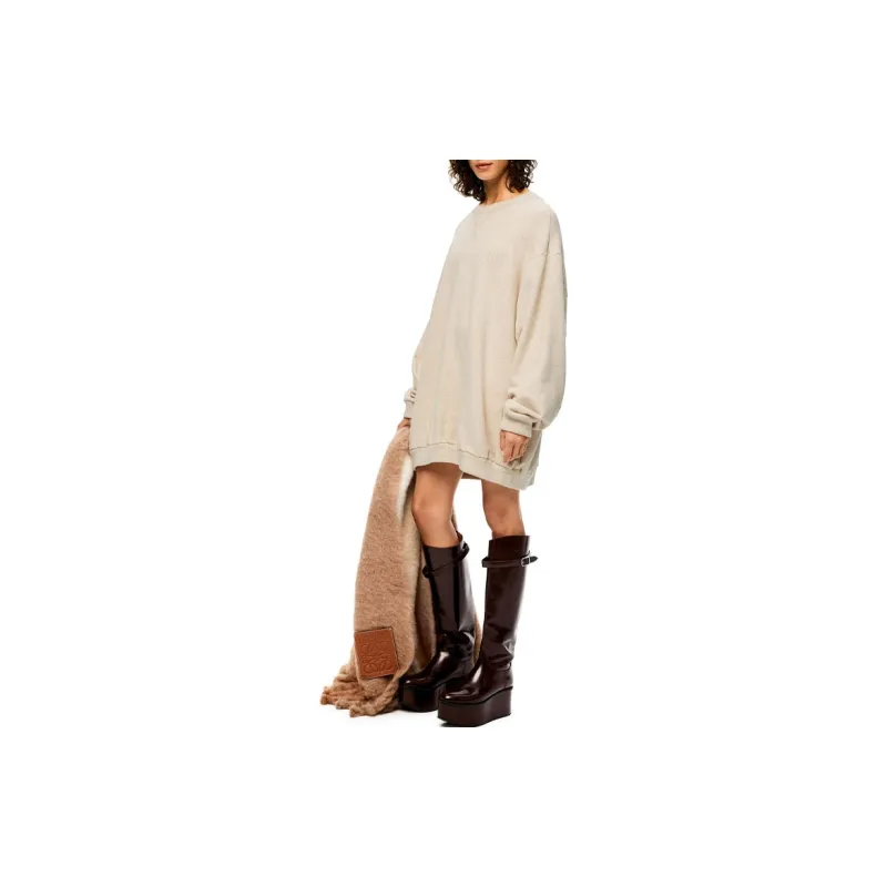 LOEWE Long Sleeved Dresses Women's Beige-3