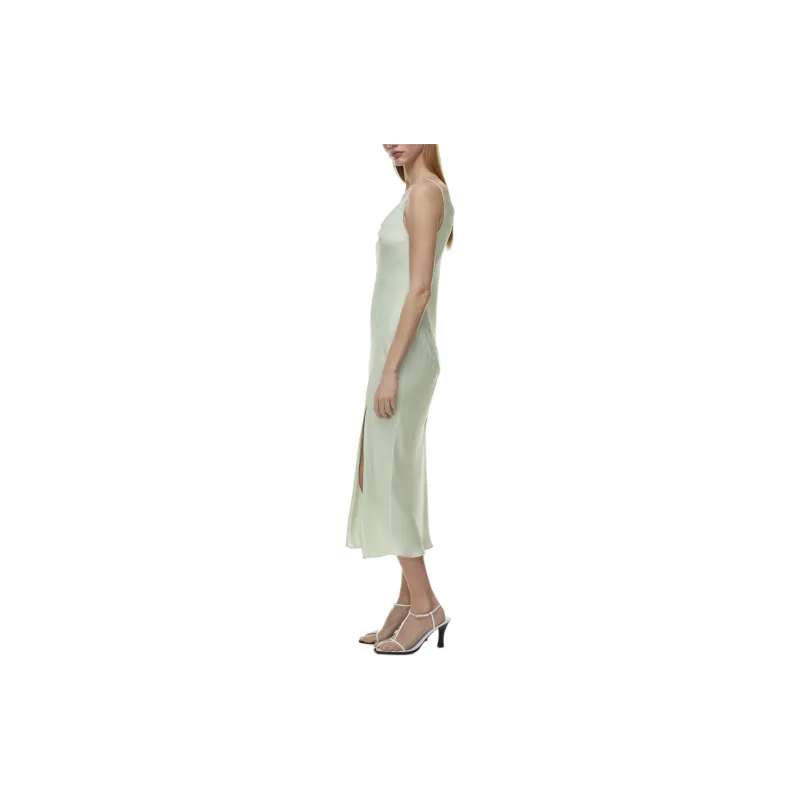ARITZIA Babaton Fonda Satin Dress Slip Dresses Women's Soft Chip Mint-3