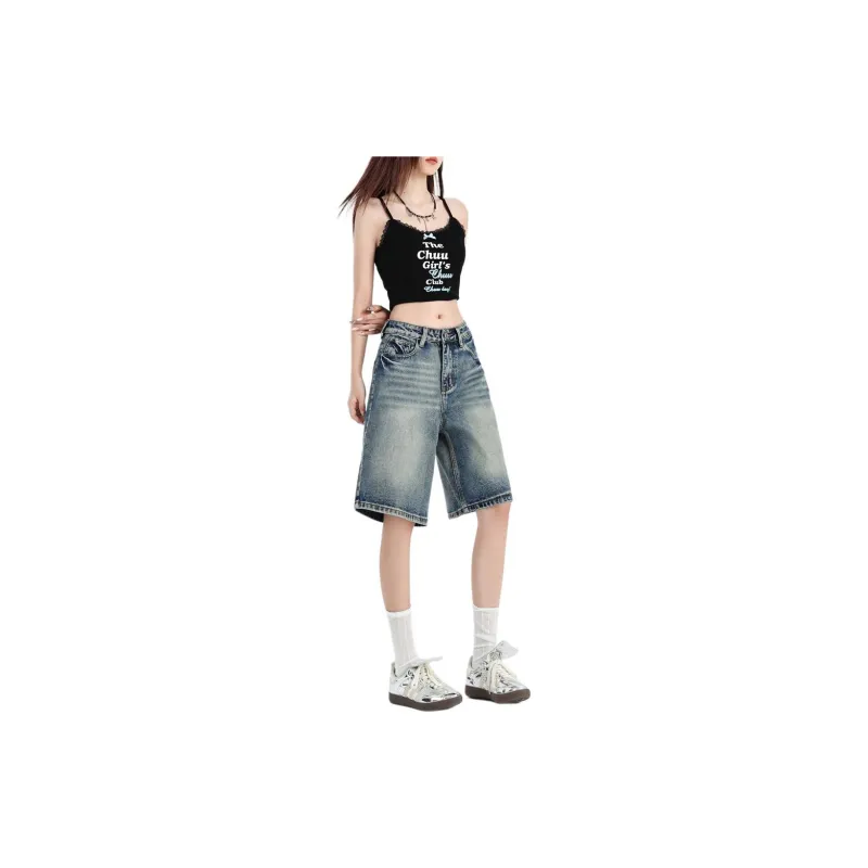 ZNZX Denim Shorts Women's Vintage Blue-1