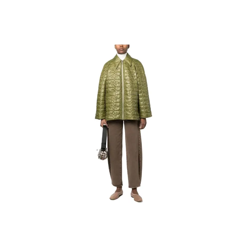 GANNI Logo-quilted Jacket-1