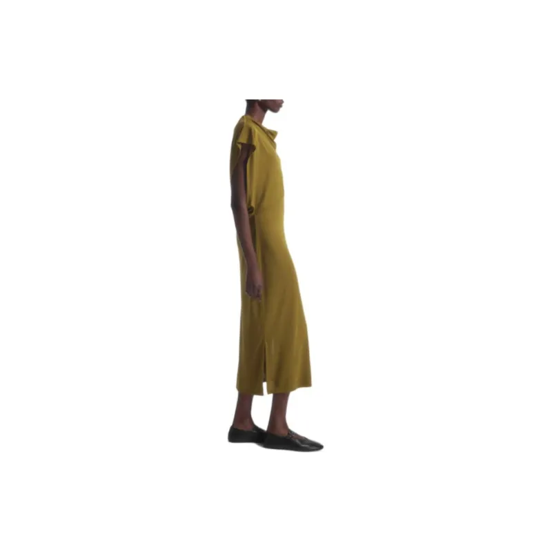 COS Short Sleeved Dresses Women's Khaki Green-3