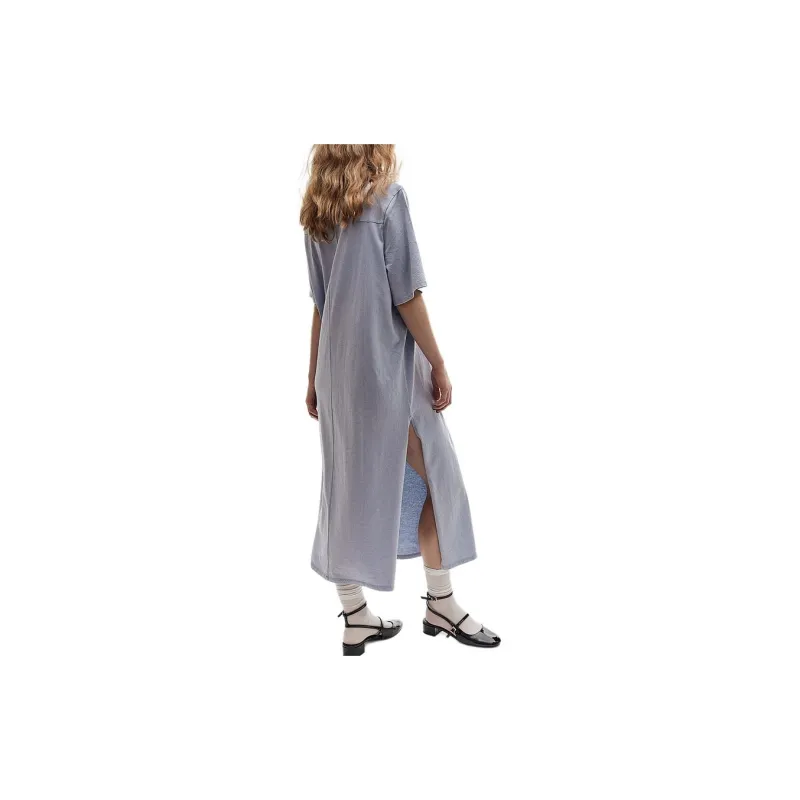 H&M Short-Sleeved Dresses Women's Light Blue-1
