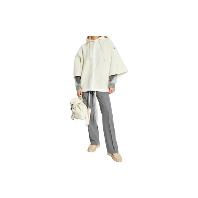 Moncler Logo Patch Hooded Down Poncho-1