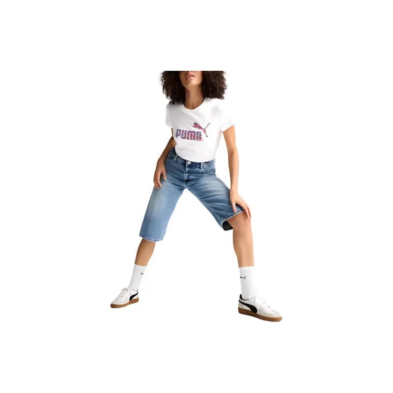 PUMA ESS+ T Shirt Women's White-2