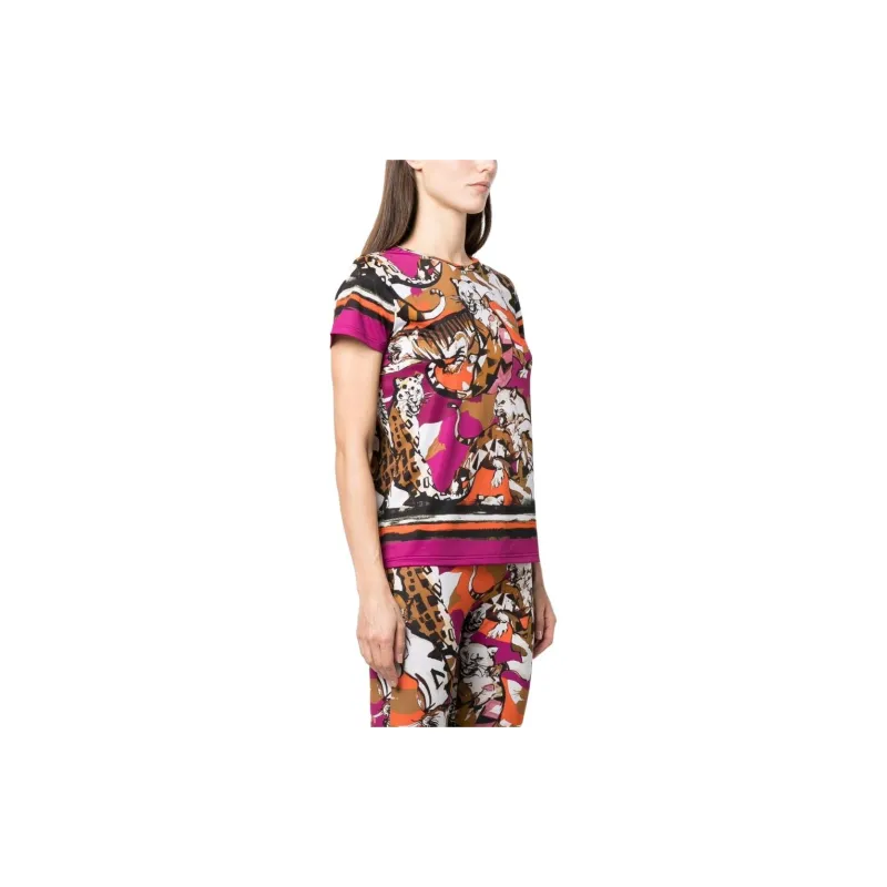 Roberto Cavalli Chetah print Short sleeve T shirt-3