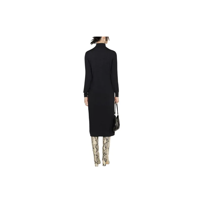 PAROSH Long-Sleeved Dresses Women's Black-2