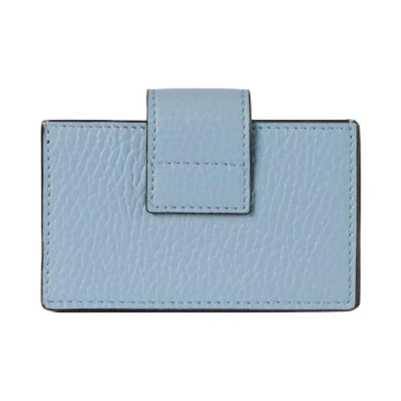 GUCCI GG Marmont Leather Card Holder Women's Light Blue-1