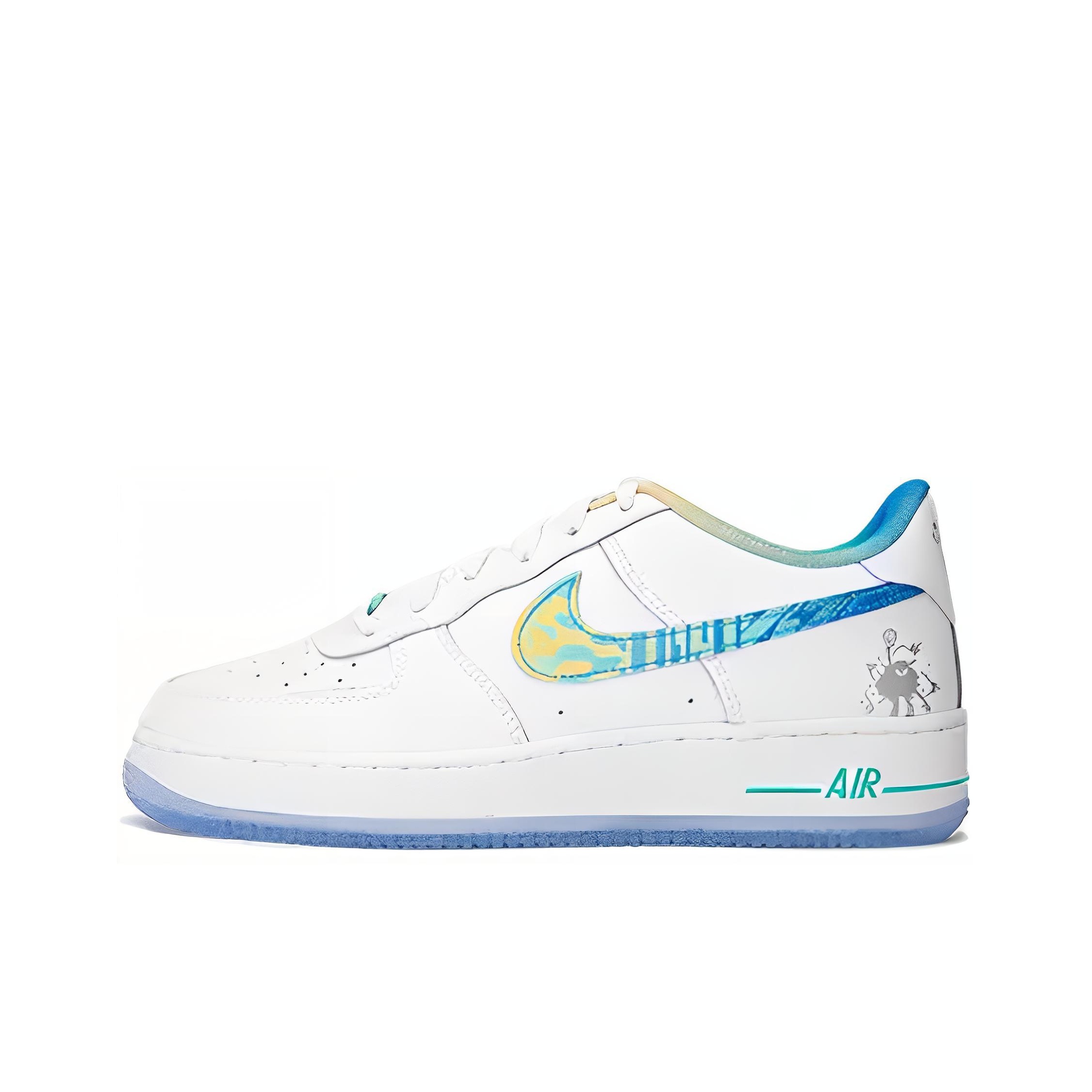 Nike Air Force 1 Low Medium Blue orders Double Swoosh size 6.5y 8w