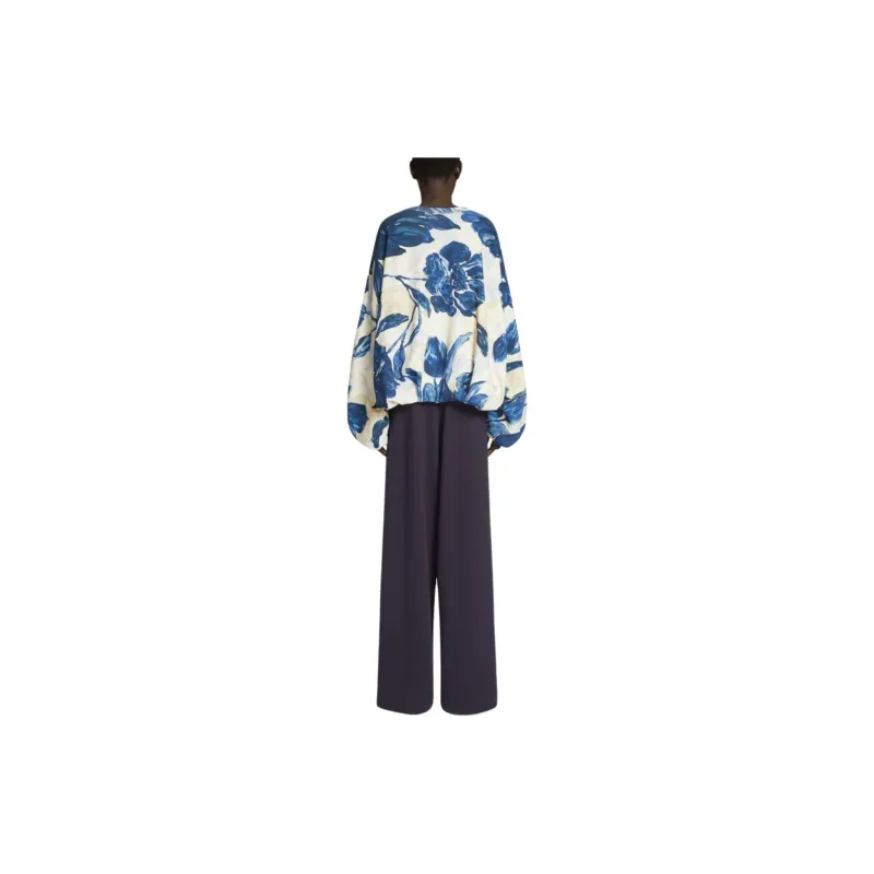 DRIES VAN NOTEN Wide leg Cotton Track Pants-1