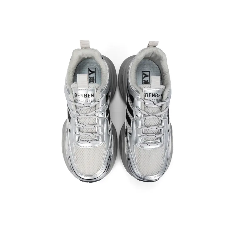 RENBEN Lightweight Height Increasing Low-Top Chunky Sneakers Women's-3