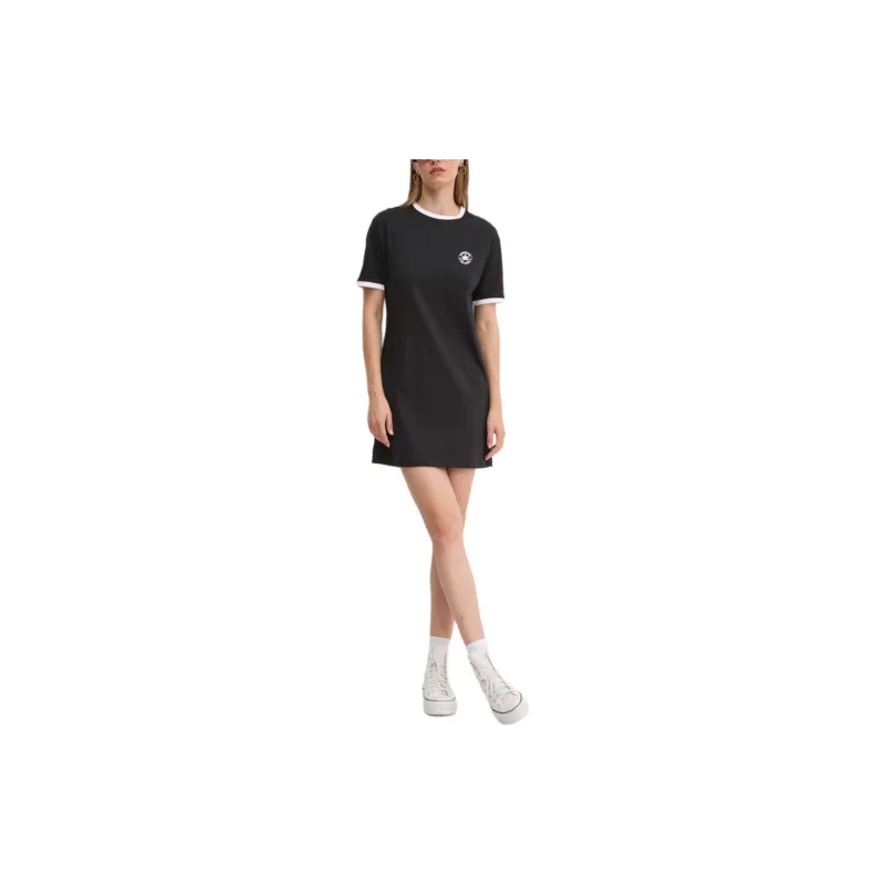 Converse CHUCK TAYLOR Patch Short-Sleeved Dresses Women's Black-2